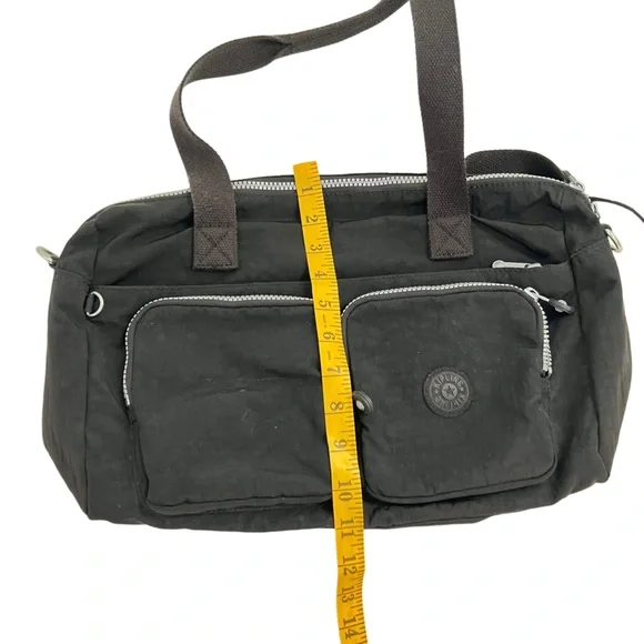 Kipling Black Duffel Small Bag Compact Durable - Picture 4 of 9